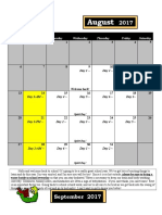 2017-2018 6 Day School Calendar General 1