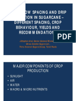 Wider Row Spacing and Drip Irrigation in Sugarcane