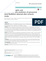 Electrocardiographic and Echocardiographic Predictors of Paroxysmal Atrial Fibrillation Detected After Ischemic Stroke