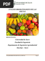 Analisis Bromatologico de Frutas