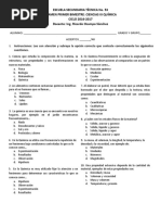 Examen Primer Bimestre - Escuela Secundaria Técnica No 53