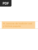 Lecturas de Tradicion Oral y Folklore