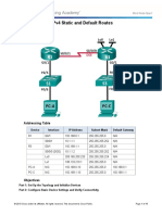 2.2.2.5 Lab - Configuring IPv4 Static and Default Routes