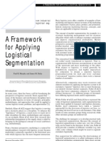 A A Framework For Applying Logistical Segmentation