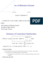 Lecture - 05 Properties of Walrasian Demand