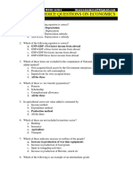 Multiple Choice Questions On Economics: A. NDP GDP-Depreciation