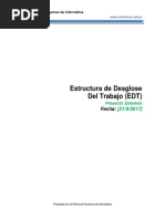 Estructura de Desglose Del Trabajo (EDT)