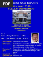 Surgery Department: Emergency Case Reports