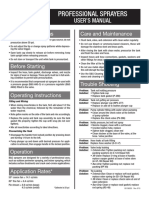 BG Sprayer Parts Breakdown & Owners Manual