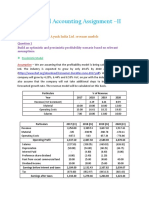 Financial Accounting Assignment - II: Ayush India Ltd. Revenue Models