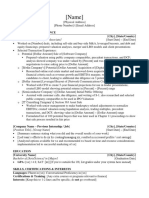 Investment Banker Finance Resume Template