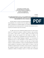 Analisis de Sentencia en La Cual Se Discute El Carácter de Inconstitucionalidad Del Articulo 197 Del Codigo de Procedimiento Civil, Venezolano.