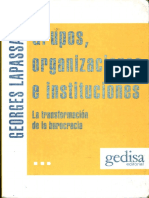 Lapassade Georges - Grupos, Organizaciones e Instituciones PDF