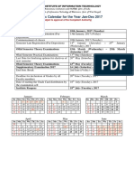 Academic Calendar For The Year Jan-Dec 2017