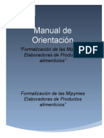 Manual de Orientación - Formalización de Productos Alimenticios Paraguay