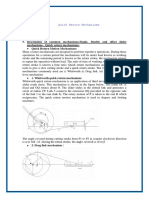 Quick Return Mechanisms