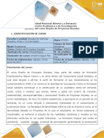 Syllabus Del Curso Diseño de Proyectos Sociales 400002 ..