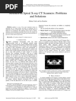 Artifacts in Spiral X Ray CT Scanners Problems and Solutions