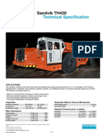 Sandvik TH430: Technical Specification