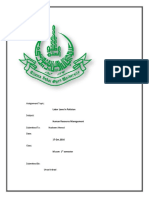 Assignment Topic:: Labor Laws in Pakistan