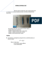 Spring Stiffness Test Aim:: Theory