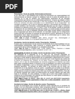 Jurisprudencia Sobre El Inicio Del Computo Del Plazo de Prescripción en Enfermedades Laborales