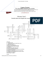 Crossword Puzzle Maker - Final Puzzle