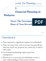 MPU 3353 Personal Financial Planning in Malaysia: Week 12 - Income Tax Planning