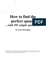 How To Find The Perfect Spouse..... With 101 Simple Questions