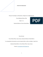 Proyectos Tecnologicos en Desarrollo y El Impacto de Su Implementacion Y.P