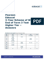 3-Year SoW End of Term 3 Higher Test Answers