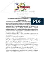 Acta Compromiso para Asistencia Al Acto de Grado de La Viii Promoción de Abogados Unerg 2017