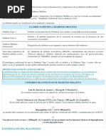 Clasificación y Diagnóstico de La Diabetes Mellitus