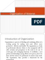 Organization of Material Management