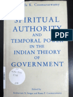 Spiritual Authority and Temporal Power in The Indian Theory of Government Ananda K. Coomaraswamy