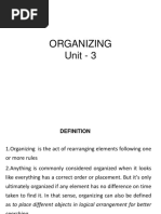 Unit 3 Organizing