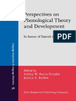 2014 Peresectives On Phonological Theory and Development