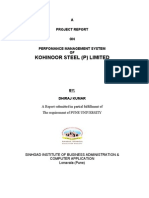 Project On Kohinoor Steel