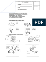 Prueba de Lenguaje Letras CH, B, H, J, CA, Co, Que, Qui