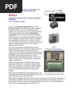 Relays: Switches Diodes