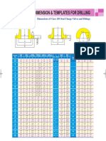 Flange Dimension & Templates For Drilling: Dimensions of Class 150 Steel Flange Valves and Fittings