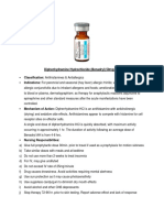 Diphenhydramine Hydrochloride (Benadryl) 50mg/1ml