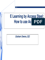 E Learning by Access Steel: How To Use Access Steel: Graham Owens, SCI