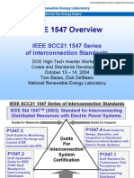 IEEE 1547 Overview: IEEE SCC21 1547 Series of Interconnection Standards