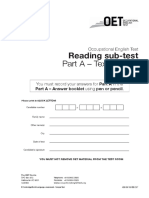 OET Reading Test 6 - Part A