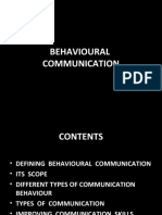 Behavioural Communication