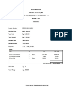 Hotel Balikuta Invoice