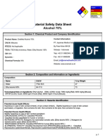 Material Safety Data Sheet: Alcohol 70%