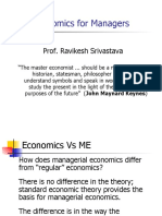 Economics For Managers: Prof. Ravikesh Srivastava