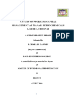 A Study On Working Capital Management at Manali Petrochemicals Limited, Chennai